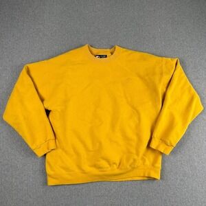 Vintage Starter Pro 80 Mens Heavyweight Crewneck Sweatshirt Medium Yellow 90s